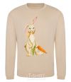 Sweatshirt Rabbit and carrots sand фото