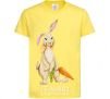 Kids T-shirt Rabbit and carrots cornsilk фото