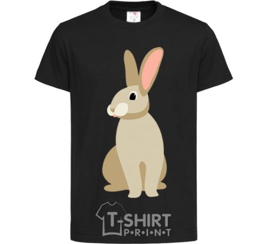 Kids T-shirt Beige hare black фото