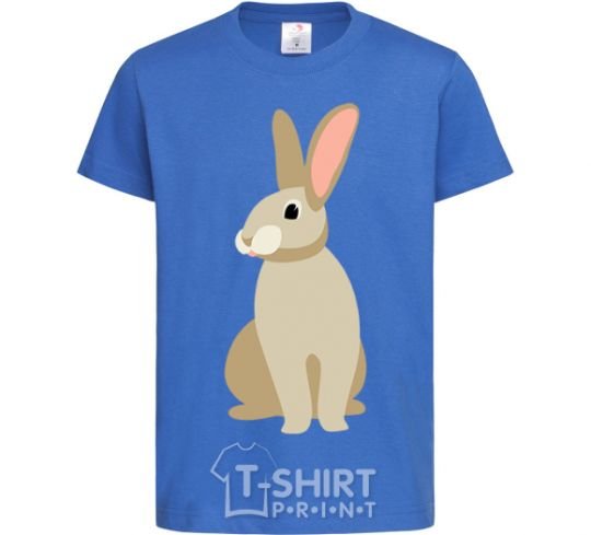 Kids T-shirt Beige hare royal-blue фото