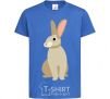 Kids T-shirt Beige hare royal-blue фото
