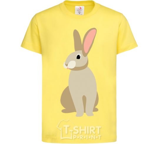 Kids T-shirt Beige hare cornsilk фото