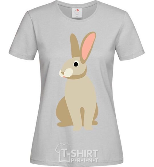 Women's T-shirt Beige hare grey фото