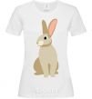 Women's T-shirt Beige hare White фото
