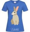 Women's T-shirt Beige hare royal-blue фото