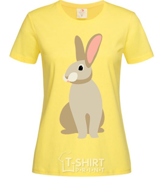 Women's T-shirt Beige hare cornsilk фото