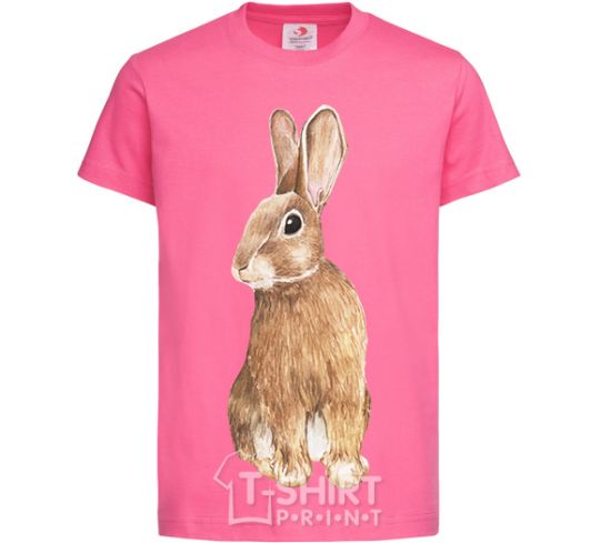 Kids T-shirt Steppe hare heliconia фото