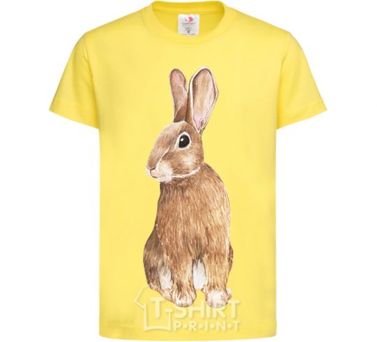 Kids T-shirt Steppe hare cornsilk фото