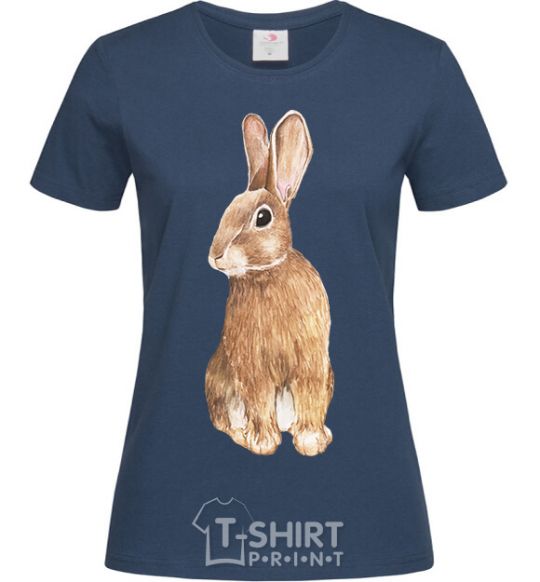 Women's T-shirt Steppe hare navy-blue фото