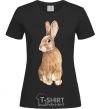 Women's T-shirt Steppe hare black фото