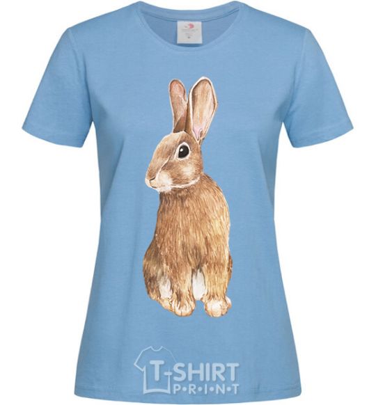 Women's T-shirt Steppe hare sky-blue фото