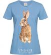 Women's T-shirt Steppe hare sky-blue фото