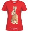 Women's T-shirt Steppe hare red фото