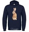 Men`s hoodie Steppe hare navy-blue фото