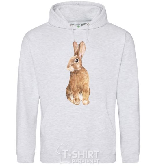 Men`s hoodie Steppe hare sport-grey фото