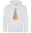 Men`s hoodie Steppe hare sport-grey фото