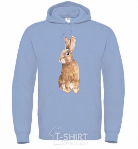 Men`s hoodie Steppe hare sky-blue фото