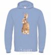 Men`s hoodie Steppe hare sky-blue фото