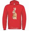 Men`s hoodie Steppe hare bright-red фото