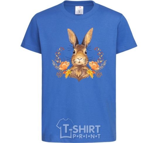 Kids T-shirt Autumn hare royal-blue фото