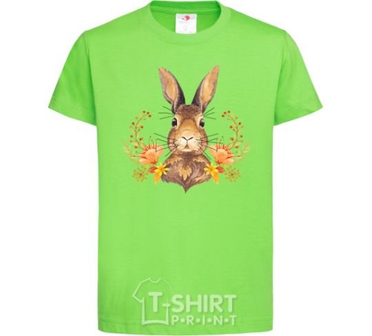 Kids T-shirt Autumn hare orchid-green фото