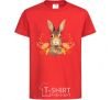 Kids T-shirt Autumn hare red фото