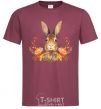 Men's T-Shirt Autumn hare burgundy фото