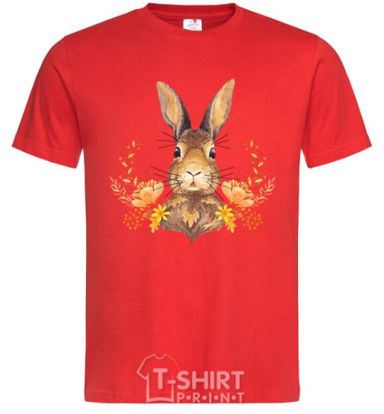 Men's T-Shirt Autumn hare red фото