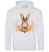 Men`s hoodie Autumn hare sport-grey фото