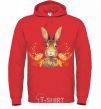 Men`s hoodie Autumn hare bright-red фото