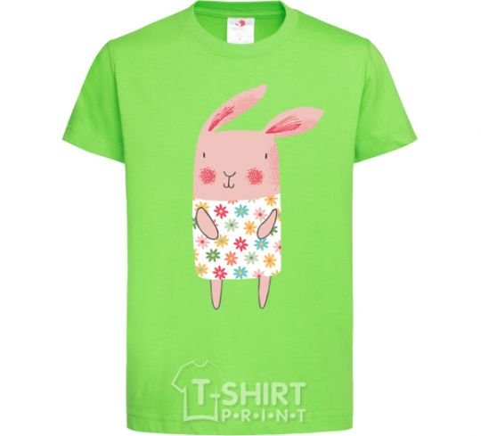 Kids T-shirt Крольчиха в платье orchid-green фото