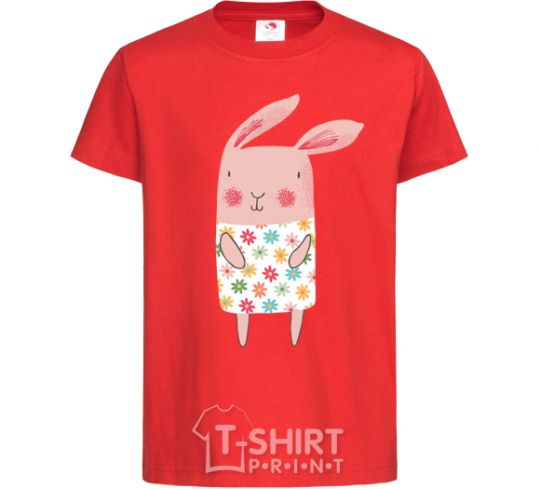 Kids T-shirt Крольчиха в платье red фото