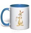 Mug with a colored handle Krolia royal-blue фото