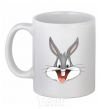 Ceramic mug Bucks Bunny's head White фото