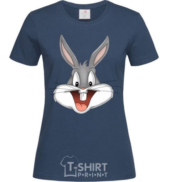 Women's T-shirt Bucks Bunny's head navy-blue фото