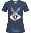 Women's T-shirt Bucks Bunny's head navy-blue фото