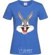 Women's T-shirt Bucks Bunny's head royal-blue фото