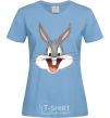 Women's T-shirt Bucks Bunny's head sky-blue фото