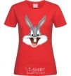 Women's T-shirt Bucks Bunny's head red фото