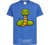 Kids T-shirt Green rattlesnake royal-blue фото