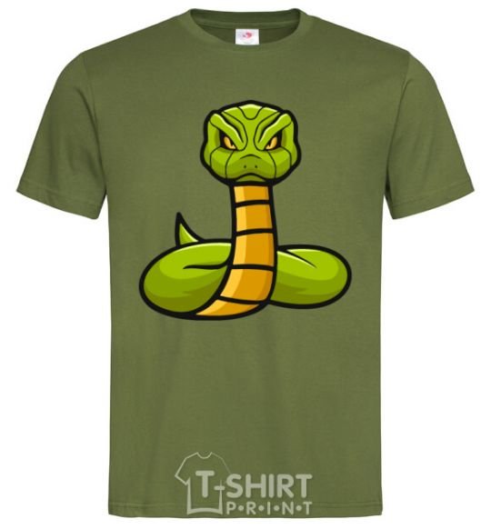 Men's T-Shirt Green rattlesnake millennial-khaki фото