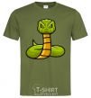 Men's T-Shirt Green rattlesnake millennial-khaki фото