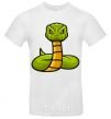 Men's T-Shirt Green rattlesnake White фото