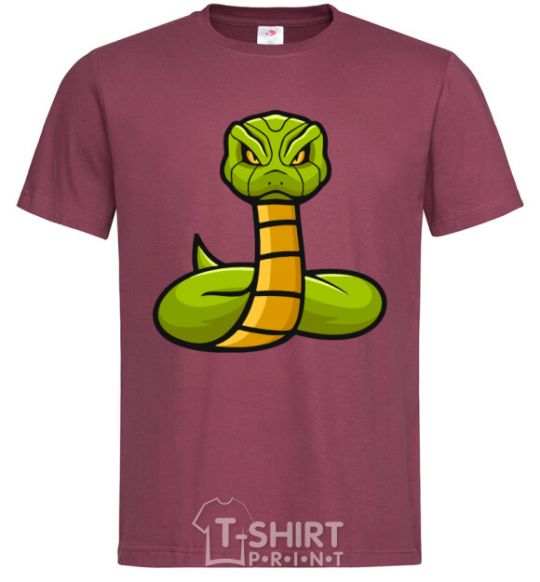 Men's T-Shirt Green rattlesnake burgundy фото