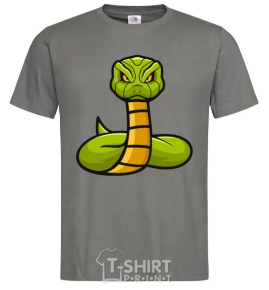 Men's T-Shirt Green rattlesnake dark-grey фото