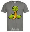 Men's T-Shirt Green rattlesnake dark-grey фото