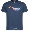 Men's T-Shirt Whale gradient navy-blue фото