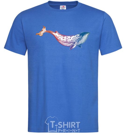 Men's T-Shirt Whale gradient royal-blue фото