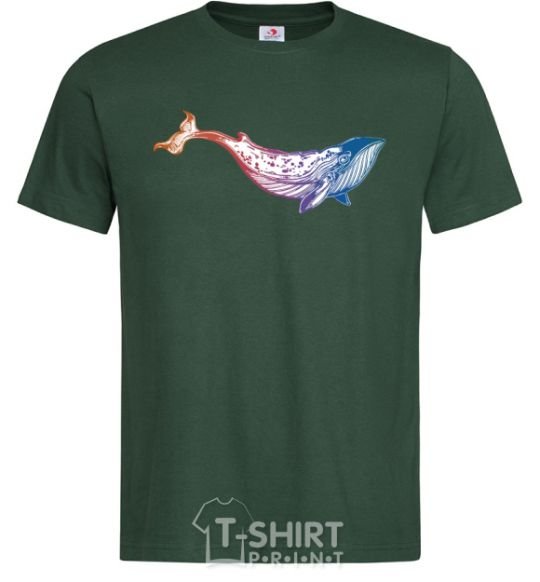 Men's T-Shirt Whale gradient bottle-green фото