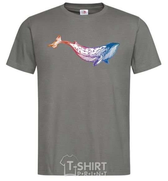 Men's T-Shirt Whale gradient dark-grey фото